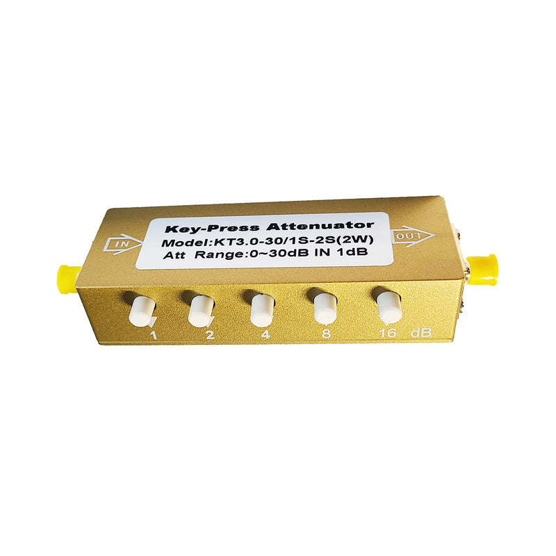 [Australia - AusPower] - Adjustable Key-Press Attenuator Step-Adjustable Attenuator 0-30dB SMA 2W 
