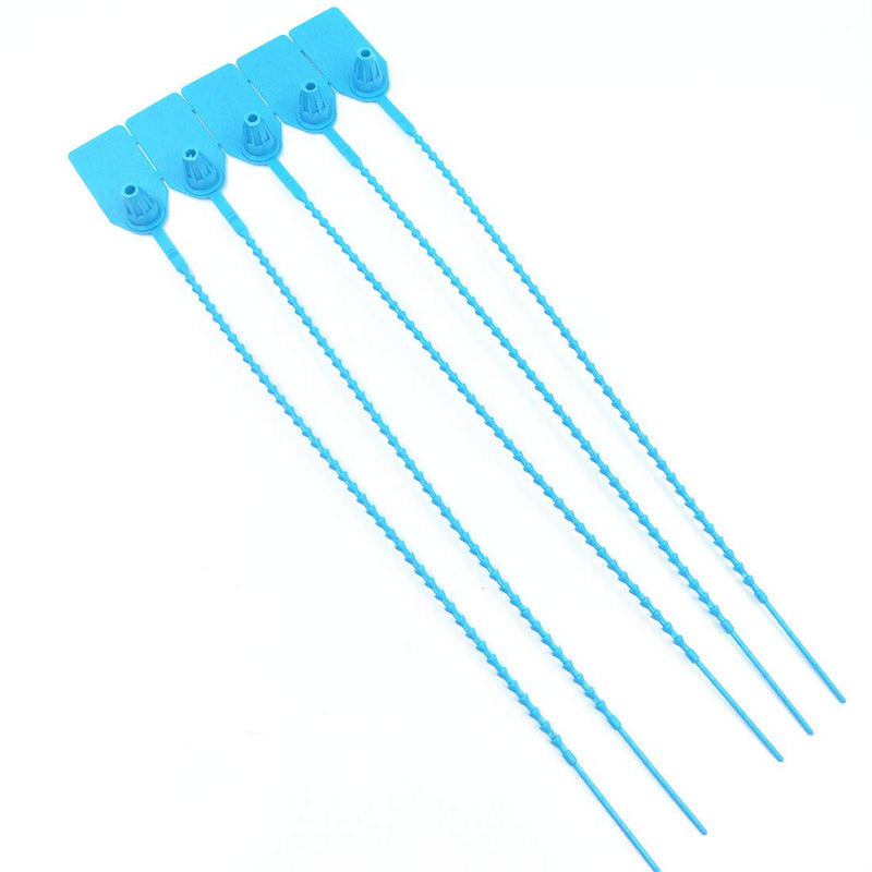 [Australia - AusPower] - 250mm Pull-Tite Plastic Security Seals Shipping Tags Disposable Signage Numbered(Package of 100) (Blue) 100pcs Blue 