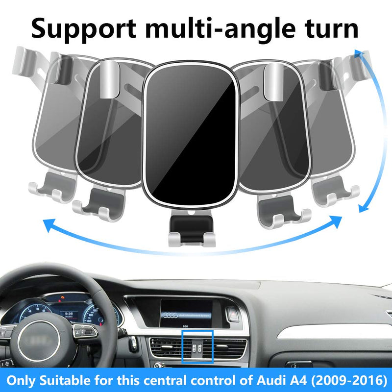 [Australia - AusPower] - LUNQIN Car Phone Holder for 2009-2016 Audi A4 [Big Phones with Case Friendly] Auto Accessories Navigation Bracket Interior Decoration Mobile Cellphone Mount 