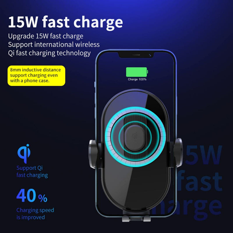 [Australia - AusPower] - Wireless Car Charger, LINTERAIR Auto-Clamping Car Mount 15W/10W/7.5W Fast Charging Air Vent Car Phone Mount Compatible with iPhone 13/13 Pro/13 Pro Max/12/11/8 Series, Samsung Galaxy All Smartphones 