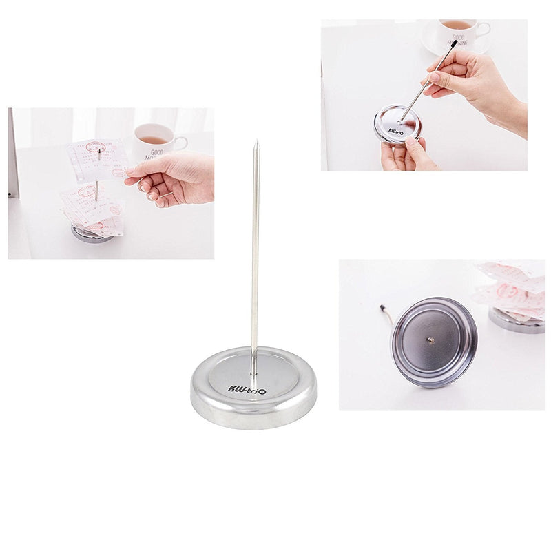 [Australia - AusPower] - YQBOOM JMAF Desk Straight Rod Paper Holder Spike Stick Bill Fork, 130mm Long Silver 