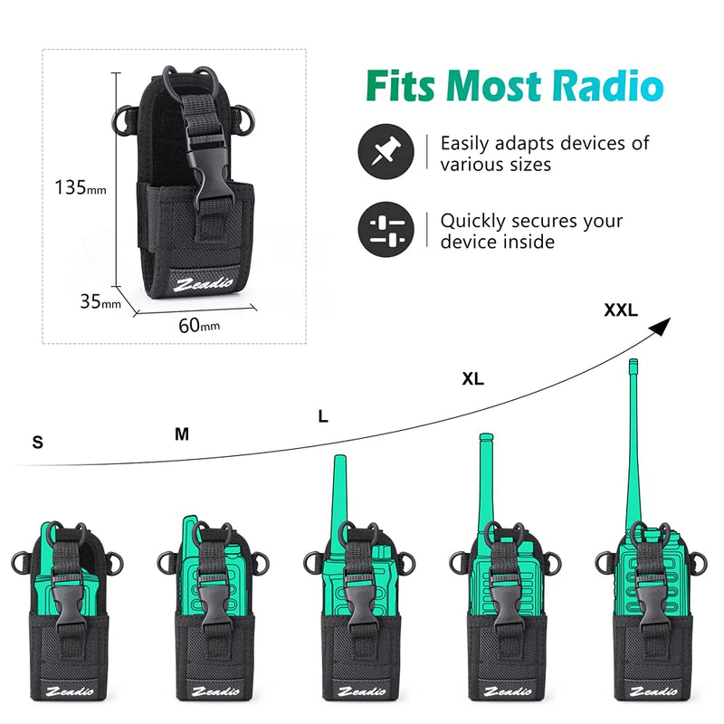 [Australia - AusPower] - Zeadio Multi-Function Pouch Case Holder for GPS Phone Two Way Radio - ZNC-D, Pack of 2 