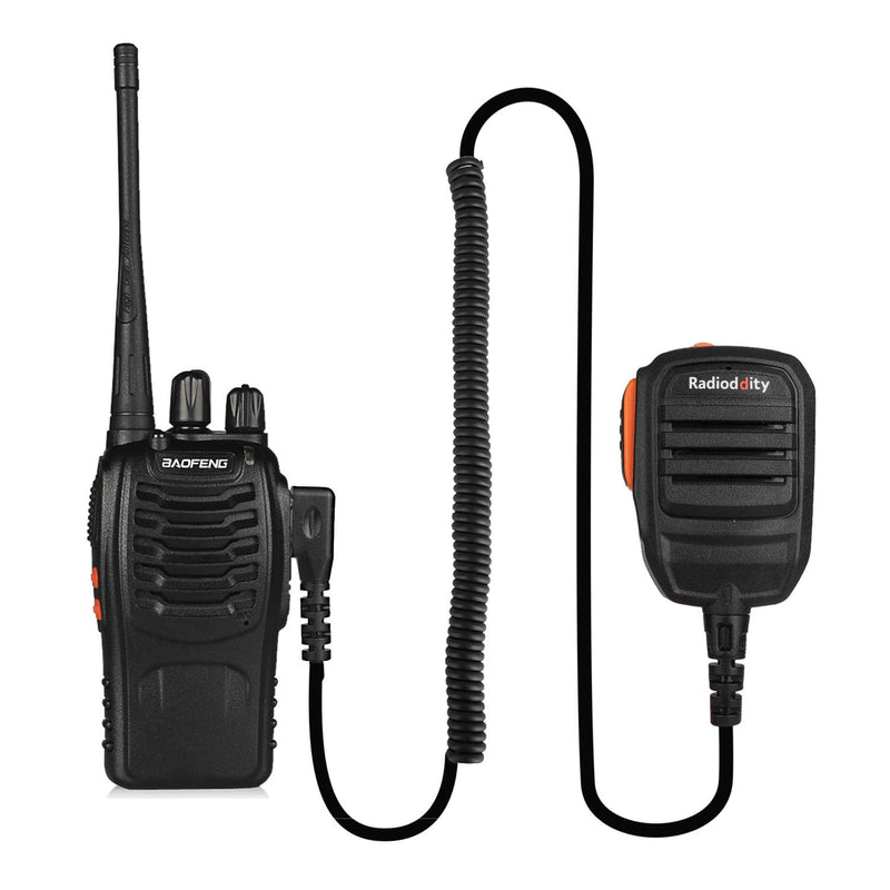 [Australia - AusPower] - Radioddity RS22 Remote Speaker Mic with Clear Sound, Compatible with Baofeng UV-5R UV-5RX3 BF-888S BF-F8HP H-777 Radioddity GM-30 GA-2S GA-510 TYT Kenwood Two Way Radio Walkie Talkie (Single PTT) 