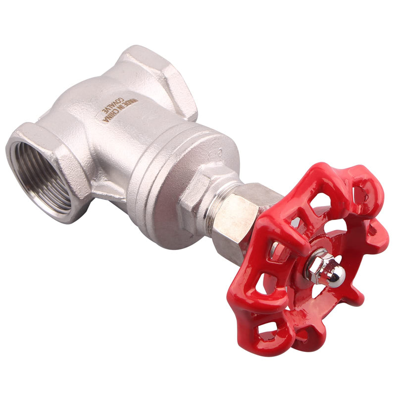[Australia - AusPower] - GOVALVE Heavy Duty Gate Valve - 1" NPT Stainless Steel Female x Female Thread Rotary Sluice Valve with Wheel Handle 200WOG For Water Oil Gas 