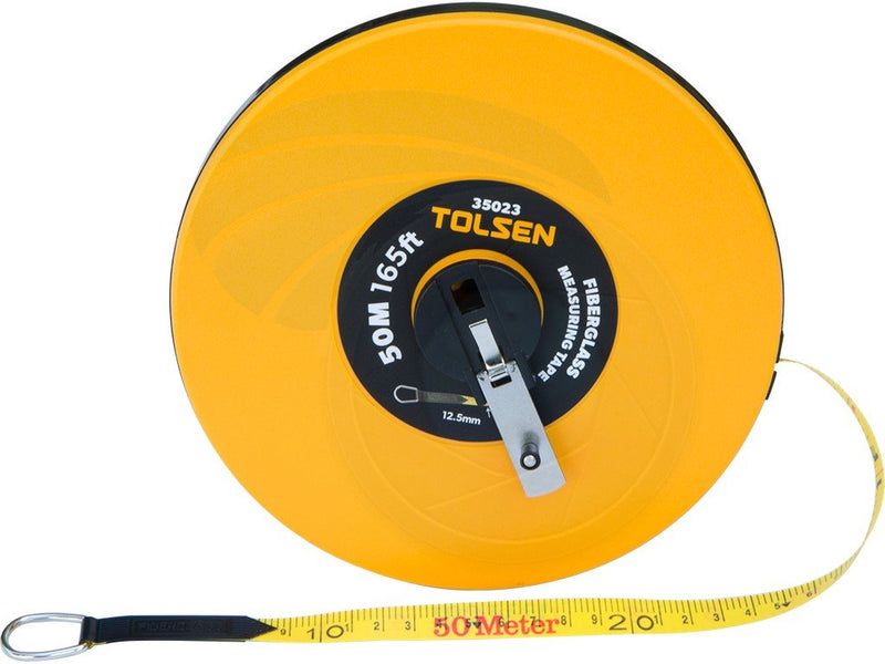 [Australia - AusPower] - 50M 165FT Constriction Imperial Metric Fiberglass Measuring Tape Reel 