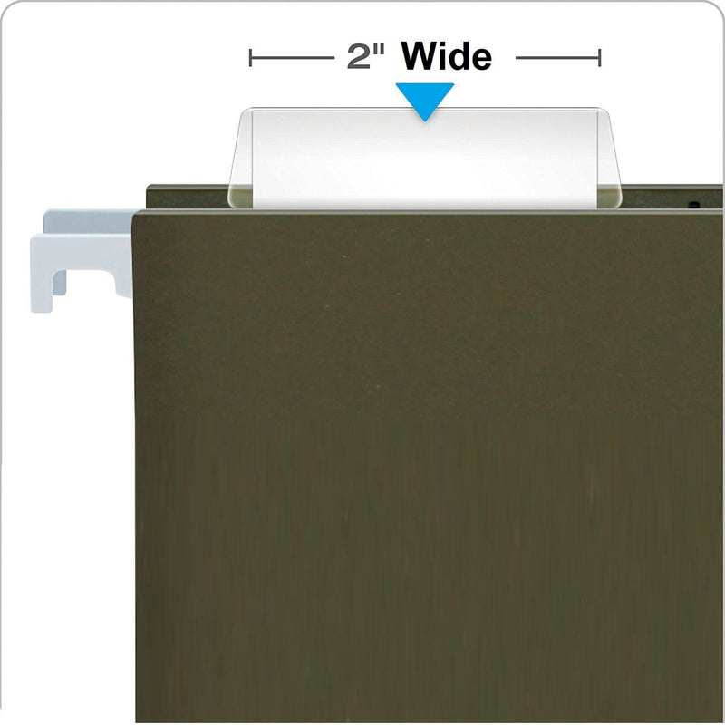 [Australia - AusPower] - 1InTheOffice Plastic Clear Tabs, and Inserts 2" x 5/8", 100/Pack (2") 2" 