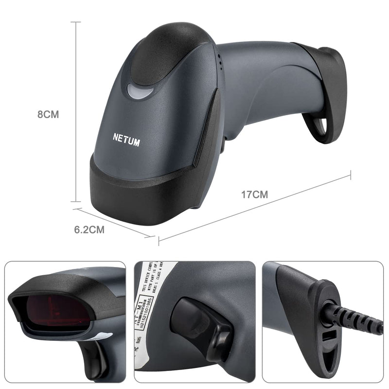 [Australia - AusPower] - NETUM USB Laser Barcode Scanner, Handheld 1D Wired Bar Code Scanner Scanning UPC EAN Reader Gun Retails for Supermarket, Convenience Store, Warehouse - NT-M1 