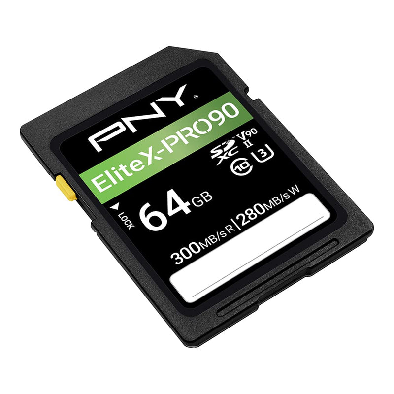 [Australia - AusPower] - PNY 64GB EliteX-PRO90 Class 10 U3 V90 UHS-II SDXC Flash Memory Card 
