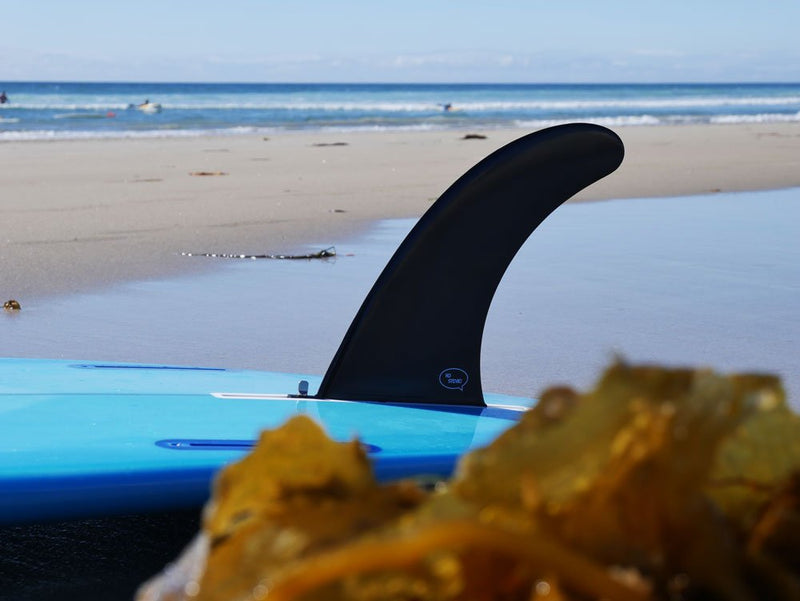 [Australia - AusPower] - Ho Stevie! Longboard/SUP Center Fin + Free No-Tool Screw [Choose Size & Color] Black 8" 