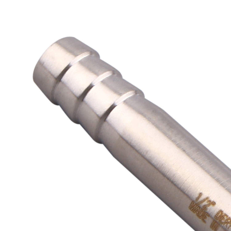 [Australia - AusPower] - DERPIPE Stainless Steel 1/2" Hose Barb, straight splice extend tubing fitting, union coupling fitting (Pack of 2) 1/2" (Pack of 2) 