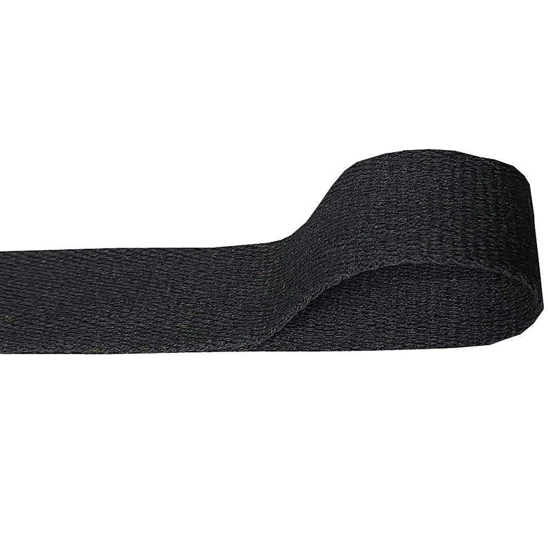 [Australia - AusPower] - QIANF 1 1/2 Inch Black Heavy Cotton Webbing, 10 Yards 1 1/2"-10 Yard 
