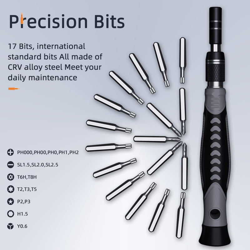 [Australia - AusPower] - TARO Screwdriver Sets, 25 in 1 Mini Screwdriver, Screwdriver Bit Sets, Multifunction Precision Screwdriver Kit, Repair Tool Kit, for Electronic, Computer, Watches, Camera, Cellphone 