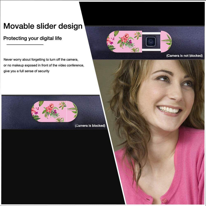 [Australia - AusPower] - Gifts for Women,Webcam Cover Pink,Protecting Your Privacy Security & Shelter from Breath Lamp – Cute Pattern Design 丨 Fits Laptop & Desktop, PC – Ultrathin for ipad & ipadmini, iMac, Mac Mini(Flower) Flower 