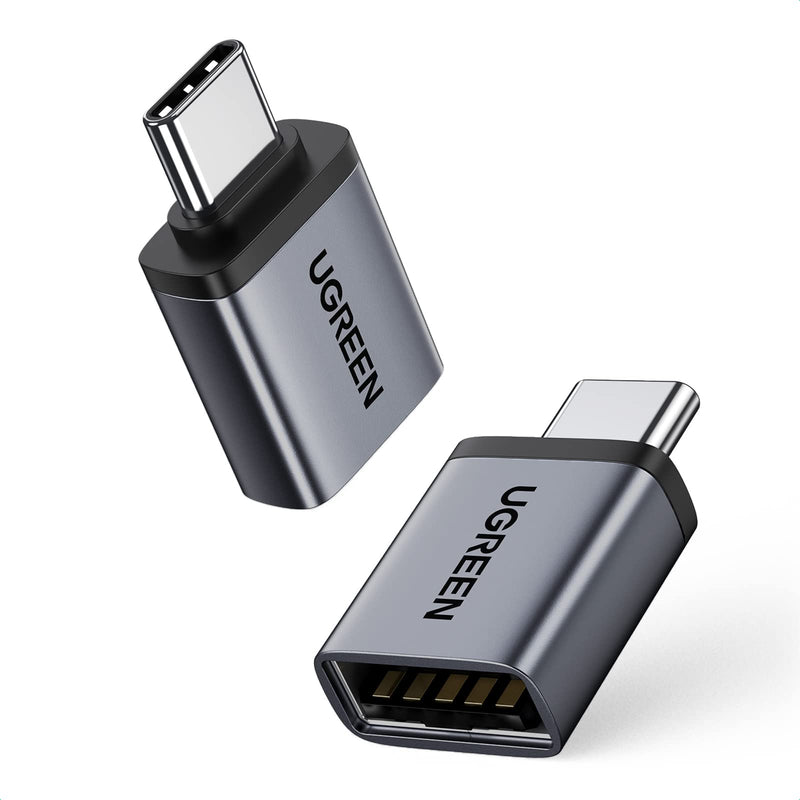 [Australia - AusPower] - UGREEN USB to USB C 3.0 Adapter 2 Pack,USB C to USB Adapter USB C Male to USB Female Adapter Compatible with Samsung S23 Ultra MacBook Pro 2023 / Air 2022 iPad Pro/Mini,Thunderbolt 4/3 Device Black 