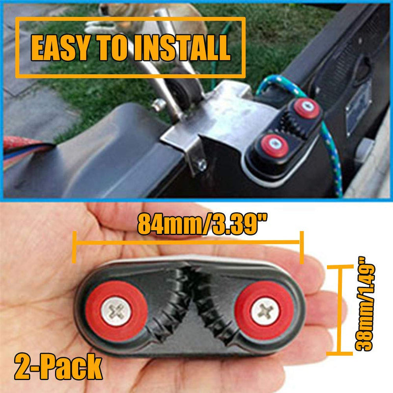 [Australia - AusPower] - RANDDER Kayak Cam Cleat - Boat Canoe Sailing Boat Dinghy Aluminum Cam Cleats Fast Entry Kayak Cleats - 2 Pack 