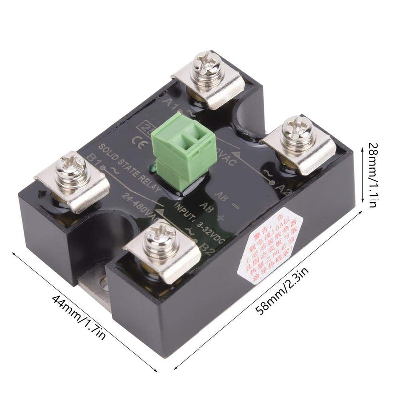 [Australia - AusPower] - Berm Single Channel DC Solid State Relay Controls Dual Channel AC 1-Phase SSR 24-480VAC(25A) 