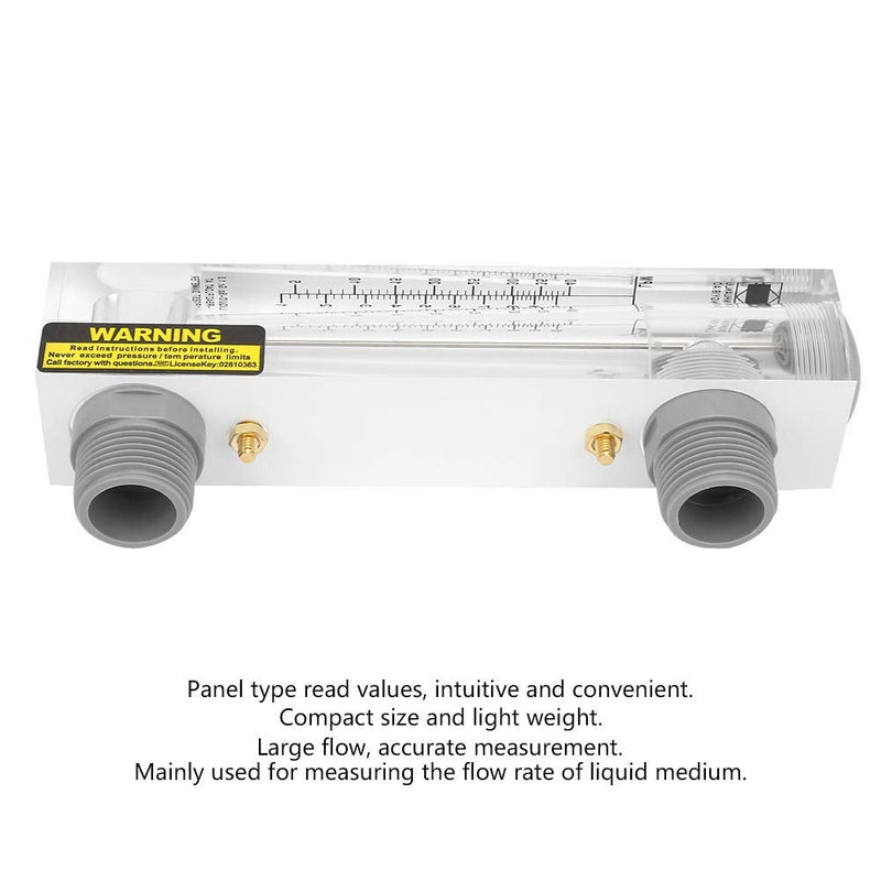 [Australia - AusPower] - Water Flow Meter, 1-10GPM 0.6MPa Knob Panel Type Liquid Flow Meter, ZG1" Acylic Water Liquid Flowmeter for Measuring Rate of Liquid Medium 