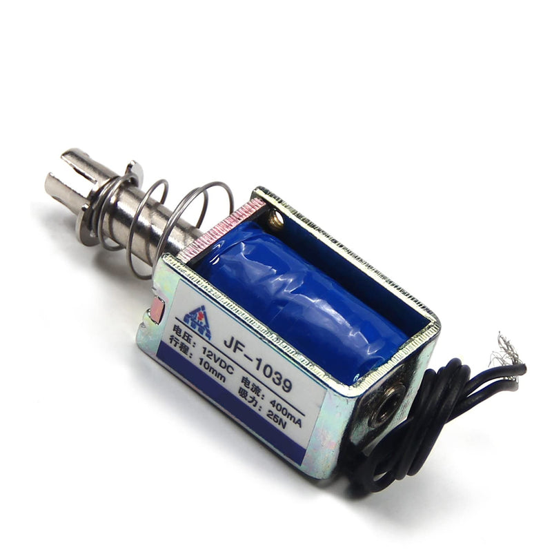 [Australia - AusPower] - Fielect DC 12V 25N Pull Type Solenoid Electromagnet 10mm Stroke Open Frame Solenoid Electromagnet Linear Motion, JF-1039-12V Model: JF-1039-12V 