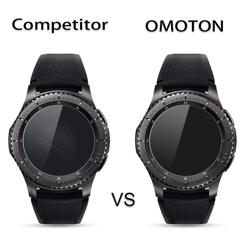 [Australia - AusPower] - OMOTON Tempered Glass Screen Protector Compatible Samsung Galaxy Watch 46mm (2018) & Gear S3 [3 Pack] 