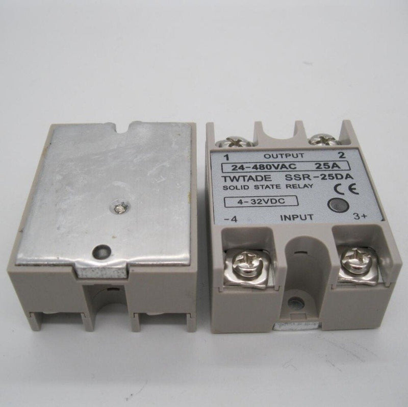 [Australia - AusPower] - TWTADE 2PCS SSR-25 DA 25A 3-32V DC / 24-380V AC SSR Single Phase Solid State Relay ssr-25da 