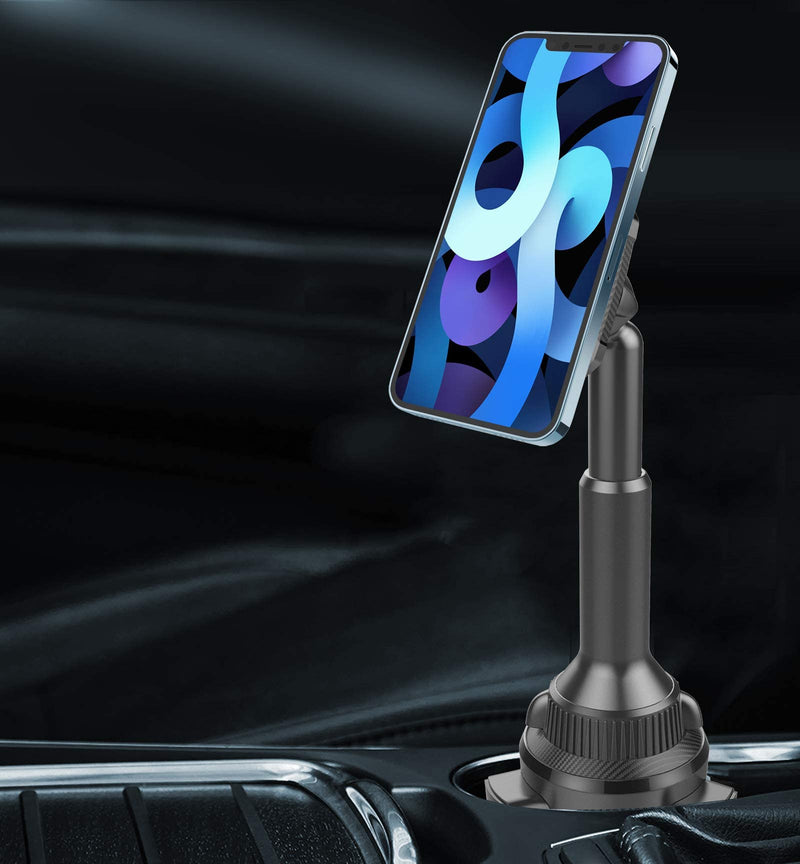 [Australia - AusPower] - Car Cup Holder Phone Mount Magnetic, Universal Cup Holder Fit Phone Car Truck Mount Cup Holder Compatible with iPhone Samsung Galaxy LG and More, Extra Strong with 6 Magnets 10.57-Inches Arm 