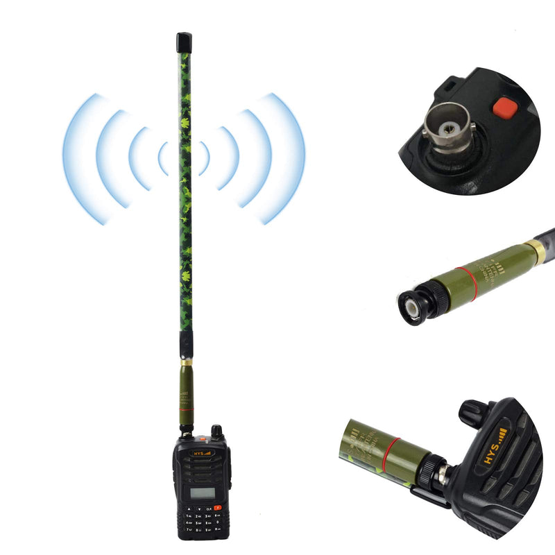 [Australia - AusPower] - HYS BNC Base 15.3inch Antenna Dual Band VHF UHF HT Antennas for 144/430Mhz (136-174Mhz&400-470Mhz) Icom V86 IC-T7H Yaesu FT-530 Uniden BCD325P2 BC125AT Portable BNC Radio&Scanner 