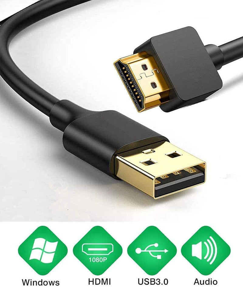 [Australia - AusPower] - Ankky USB to HDMI Adapter Cable for Mac OS Windows 10/8/7/Vista/XP, USB 3.0 to HDMI Male HD 1080P Monitor Display Audio Video Converter Cord 1.6FT, 0.5M, SBA064 