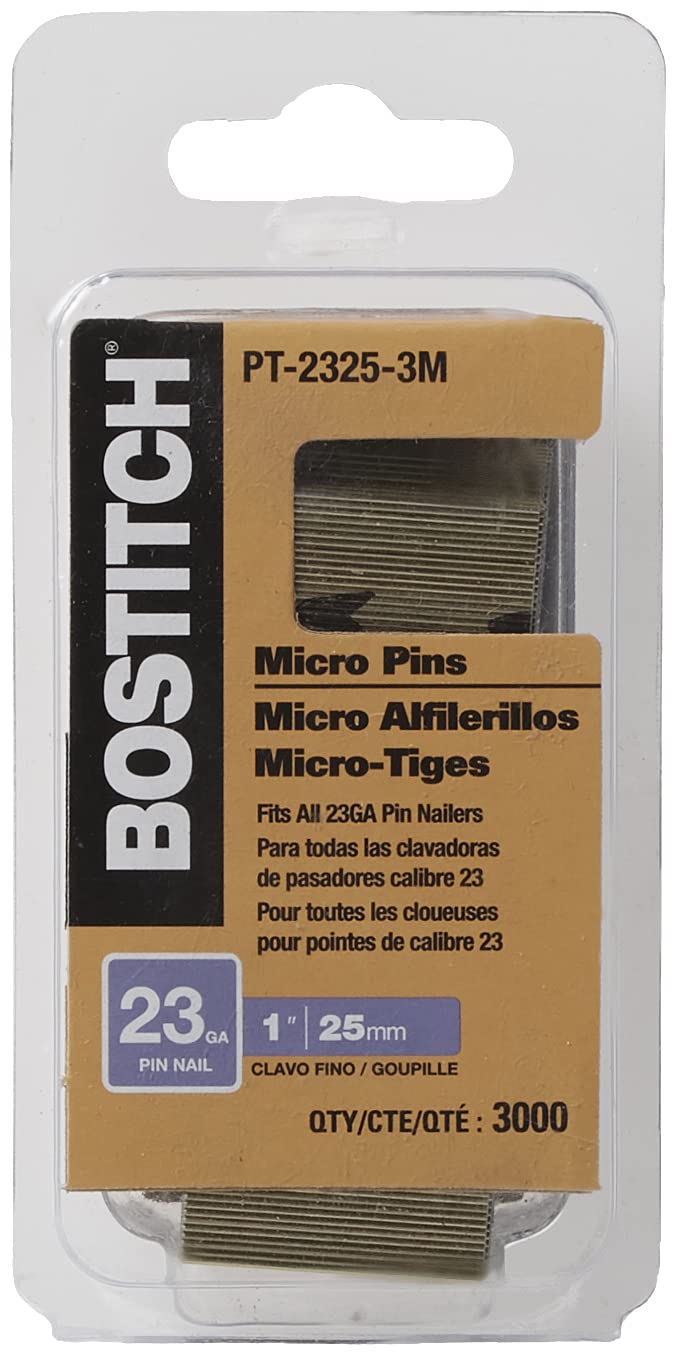 [Australia - AusPower] - BOSTITCH Pin Nails, Headless, 23GA, 1-Inch, 3000-Pack (PT-2325-3M) 