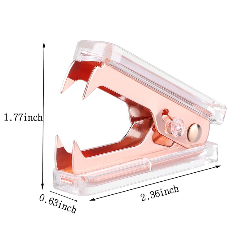 [Australia - AusPower] - ALSISK Desk Accessory Kit,Acrylic Stapler Set, Tape Dispenser, Staple Remover with 1000pcs 26/6 Staples -Rose Gold 