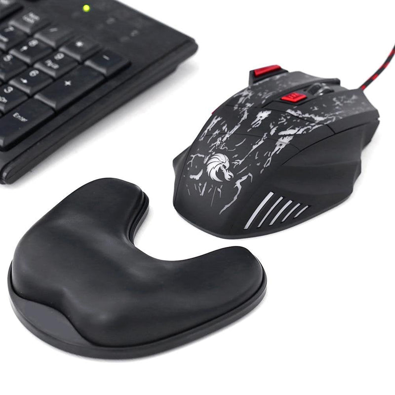 [Australia - AusPower] - Sliding Rotating Wrist Rest Mouse Pad Memory Foam Mouse Wrist Rest Pillow Sliding Mouse Pad Support Hand Cushion Innovative Ergonomic Design for PC Game Laptop 