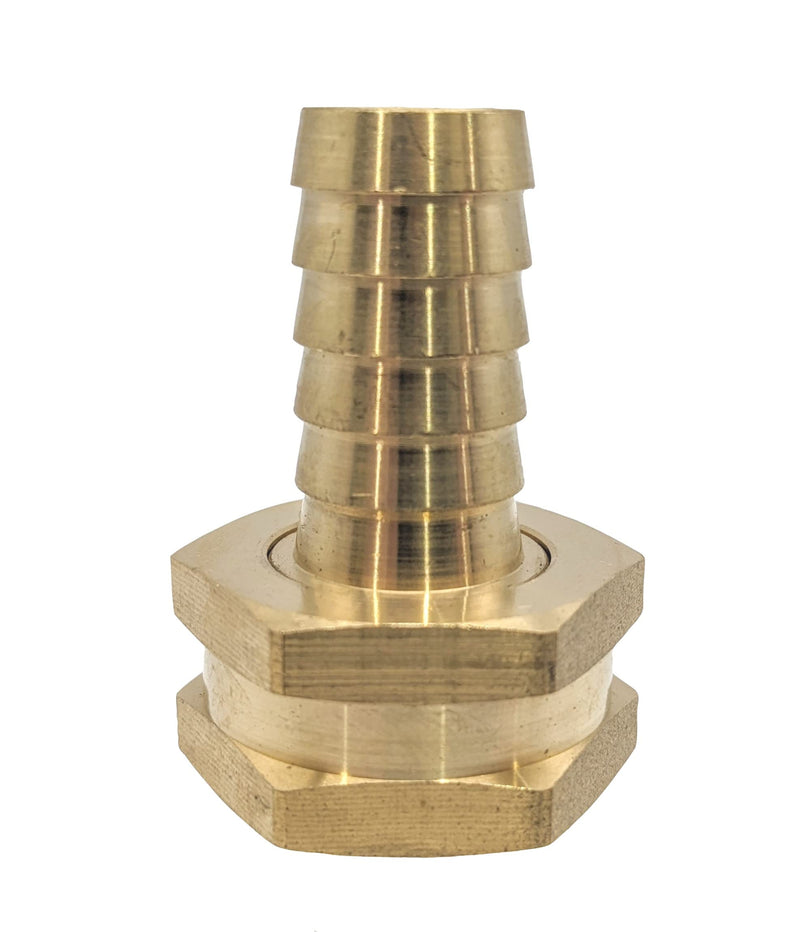[Australia - AusPower] - GRIDTECH Brass Garden Hose Adapter Swivel Fitting, 5/8” Barb and 3/4” GHT Female Connector, Heavy-Duty High-Pressure Support, Rust and Corrosion Resistant 1 5/8" Hose Barb x 3/4" GHT Female 