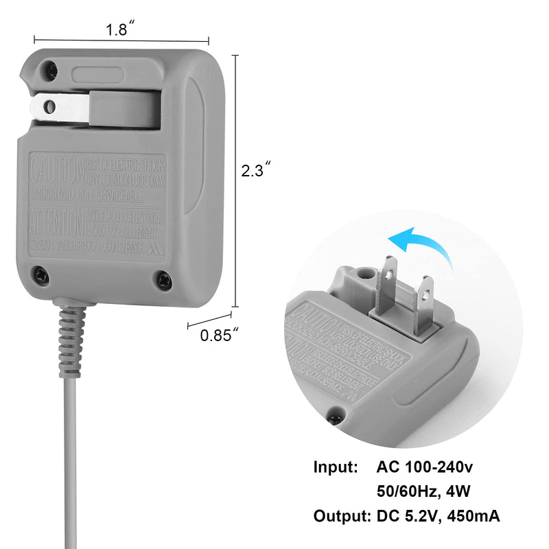 [Australia - AusPower] - DS Lite Charger Replacement for Nintendo DS Lite, AC Adapter Wall Plug Compatible with Nintendo DS Lite Charger (100-240v) 