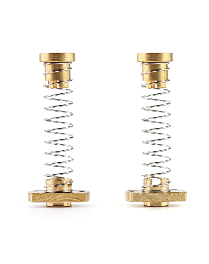 [Australia - AusPower] - QWORK T8 Anti Backlash Spring Loaded Nut, 2 Set, Elimination Gap Nut for Ender 3 Ender 3s Ender 3 Pro 3D Printer 8mm Threaded Rod Lead Screw, Brass 