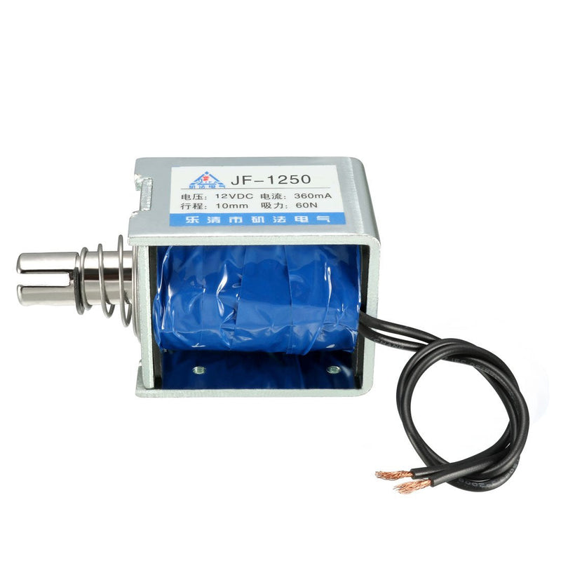[Australia - AusPower] - uxcell DC 12V 60N 10mm Stroke Pull Type Open Frame Solenoid Electromagnet Linear Motion JF-1250 