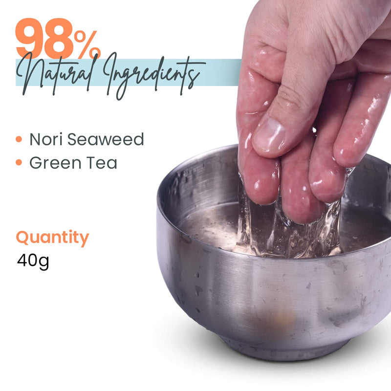[Australia - AusPower] - Nuru Massage Gel Therapy Powder 40g | Seaweed & Green Tea | Made in Japan | Paraben & Glycerine Free | Makes 1.05 gal 1.41 Ounce (Pack of 1) 