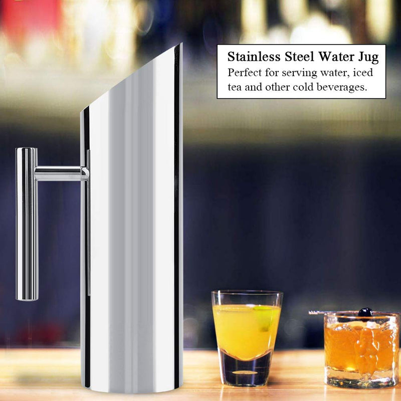 [Australia - AusPower] - Water Pitcher, Stainless Steel Water PitcherJug Water Jug Cold Drinking Water Pouch Pitcher with Handle for Iced Tea Beverage Carafe(1.5L) 1.5L 