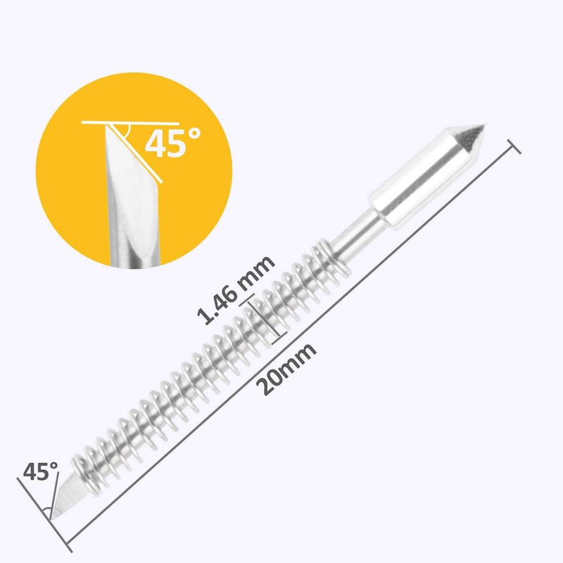 [Australia - AusPower] - HQMaster 45 Degree Vinyl Cutter Blades Lettering Blade for Graphtec Cutting Plotter, Red Cap Pack Of 10 with Springs 45° 