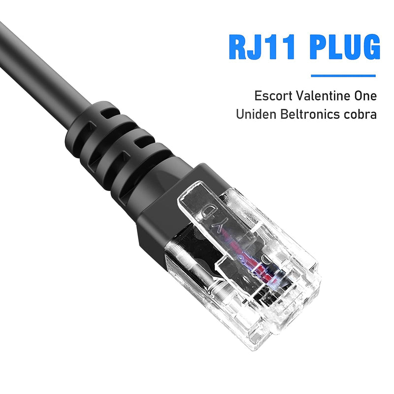 [Australia - AusPower] - Radar Detector Hardwire Kit,Direct Wire Wiring kit for Escort Valentine One Uniden Beltronics Cobra Radar Detector Quick Connection Plug and Play Power Cord Cable Black1 