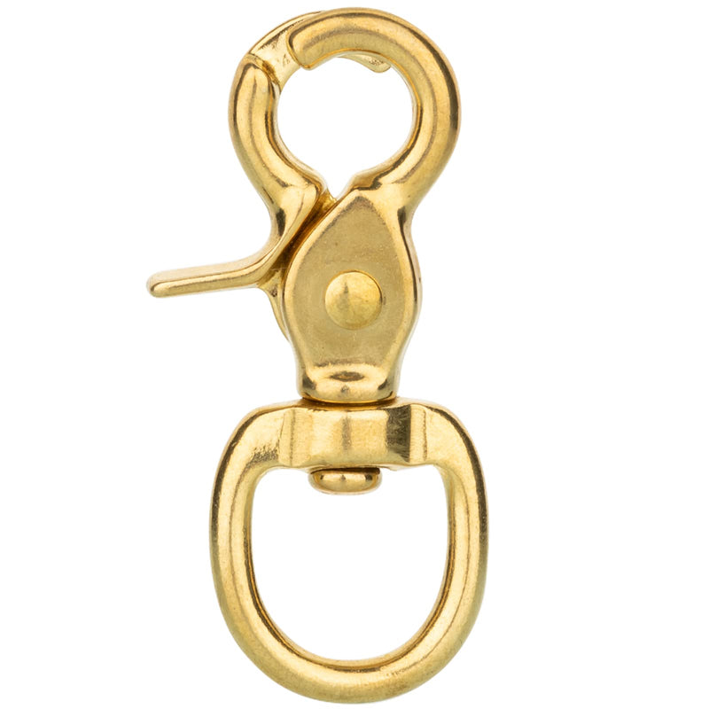 [Australia - AusPower] - AOWESM Quality Solid Brass 2-3/4" Trigger Snap Hooks 5/8" Swivel Eye for Pet Leashes, Purse Straps and Belting Leathercraft (Pack of 2) 