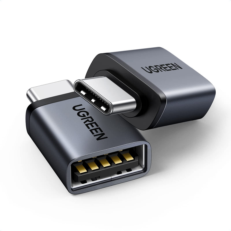 [Australia - AusPower] - UGREEN USB to USB C 3.0 Adapter 2 Pack,USB C to USB Adapter USB C Male to USB Female Adapter Compatible with Samsung S23 Ultra MacBook Pro 2023 / Air 2022 iPad Pro/Mini,Thunderbolt 4/3 Device Black 