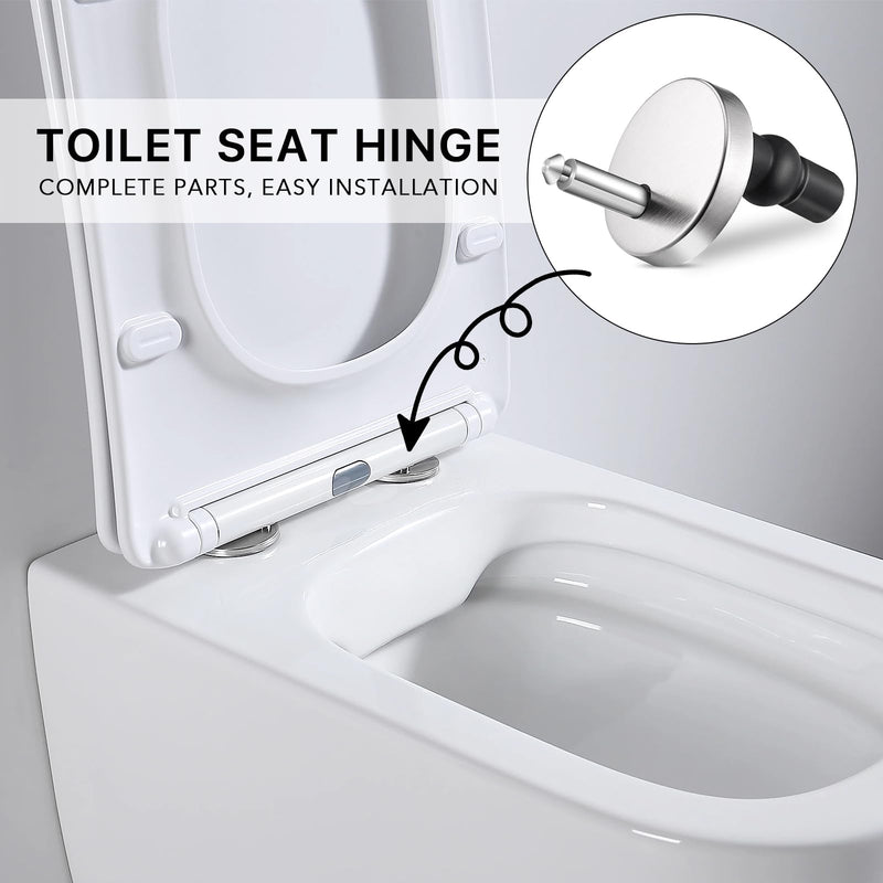 [Australia - AusPower] - Akamino 2 Full Set Toilet Seat Hinge Fixings,Quick Release Top Hinge Fixings Expanding Rubber,Toilet Seat Hinge Replacement Parts with Screws Bolts and Nuts for Home Bathroom 