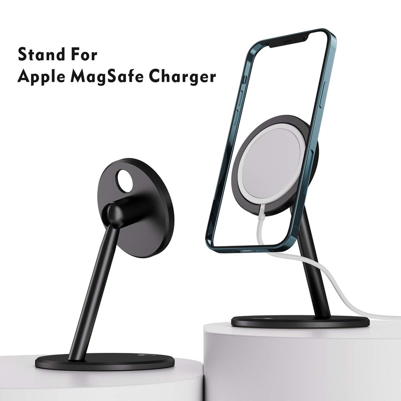 [Australia - AusPower] - for MagSafe Charger Stand,Aluminum MagSafe Charger Holder, Compatible with MagSafe Charger for Phone 12,12 Pro, 12 Mini, 12 Pro Max Black 