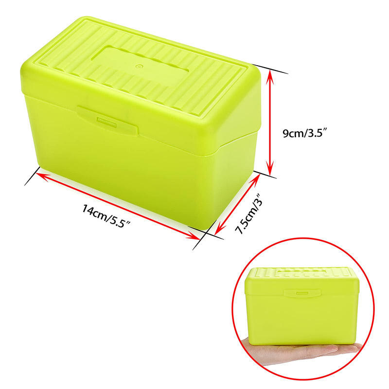 [Australia - AusPower] - BTSKY 6 Pack 3 x 5 inch Index Card Box - Index Card Holder Notecard Box Recipe Card Box Plastic Storage Organizer for Filling Index Cards , Note cards , Flashcards, Recipes and Addresses(Yellow) Yellow 