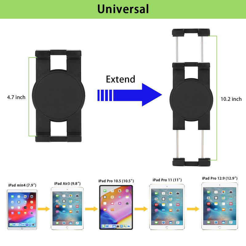 [Australia - AusPower] - Mippko Kitchen Cabinet Tablet Holder for 7.0~12.9 inch iPad/Samsung Tab/Nexus/LG G Pads/Kindle Fire HD/e-Reader/Switch,Multi-Angle Adjustable Aluminum Alloy Arm Mount,No Drilling Hole 