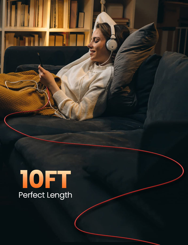 [Australia - AusPower] - USB C to USB C Cable 100W/5A, 10FT Fastest USB Type C Cable Fast Charging Dual 90° Angle, AINOPE Nylon Braided Type C to Type C Cable Compatible with Galaxy S22/21/20, iPad Pro/Mini, MacBook Pro 2021 