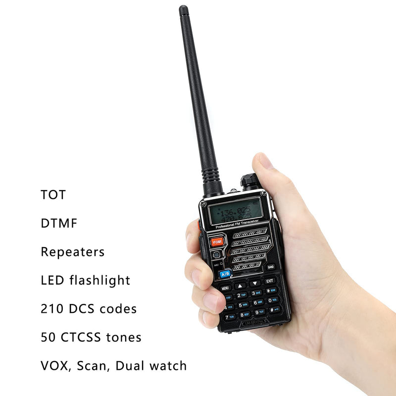 [Australia - AusPower] - UV-5RE 8-Watt Ham Radio with 2800mAh Battery, Dual Band 144-148/420-450MHz Two Way Radios for Adults, Long Range Rechargeable Handheld Walkie Talkies, FCC Compliant, Support Chirp 