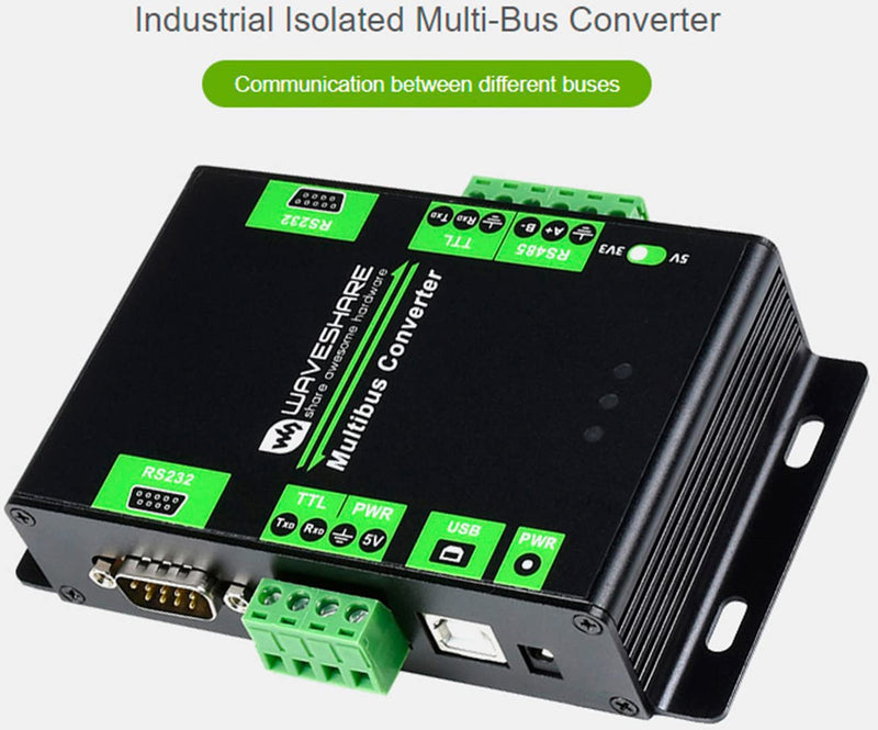 [Australia - AusPower] - USB /RS232 /TTL to RS232 /485 /TTL Converter, Industrial Isolated Multi-Bus Adapter, Built-in Power Supply Isolation Digital Isolation Protection Circuits Support Windows 11 / 10/ 8.1/8 /7 /XP,etc 