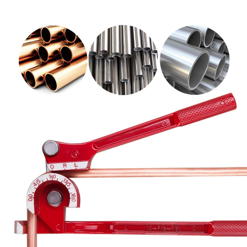 [Australia - AusPower] - Wostore 180 Degree Tubing Bender for 1/4 5/16 and 3/8 Inch Copper Aluminum Thin Stainless Steel Red 