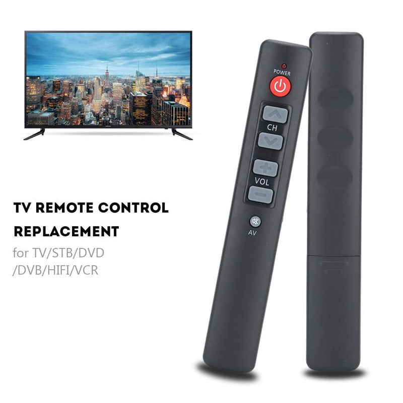 [Australia - AusPower] - Universal Remote Control Replacement for TV/STB/DVD/DVB/HiFi/VCR, etc Smart Digital TV Box Television Learning Controller with 6 Large Buttons(Grigio) Grigio 