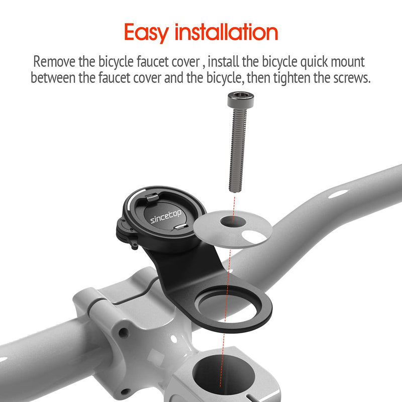 [Australia - AusPower] - Bike Phone Mount,Mountain Bicycle Cell Phone Holder,Universal Aluminum Handlebar Stem Phone Clamp,Cycling Mobile Phone Clip,MTB Road Bike Quick Attach/Detach for iPhone Samsung Galaxy Google-Black 【1st Gen】Stem Mount-Black 